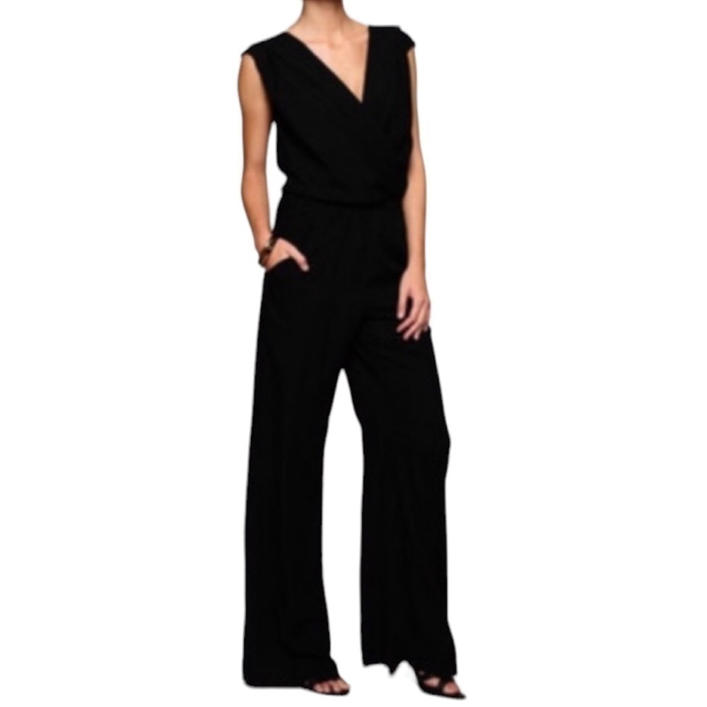 OLIVER Grace Sabrina Jumpsuit in‎ Black Size XS